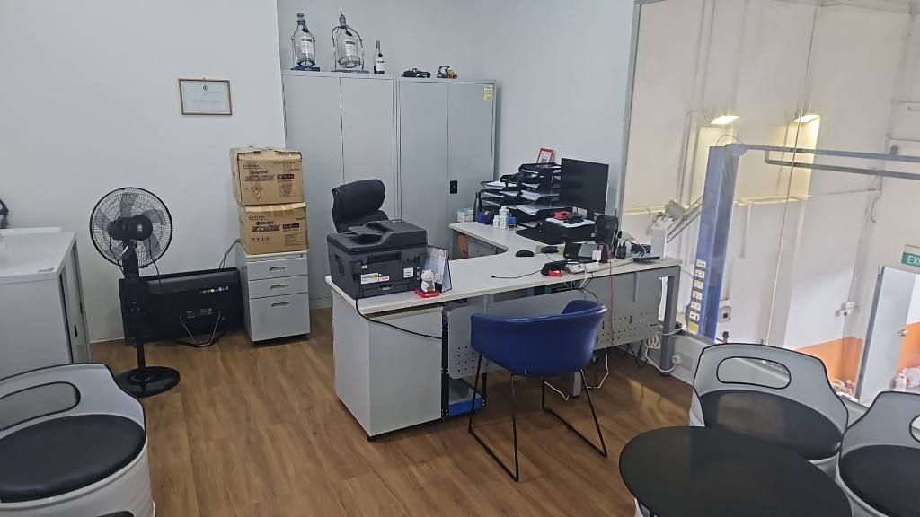 Office looking into the workshop